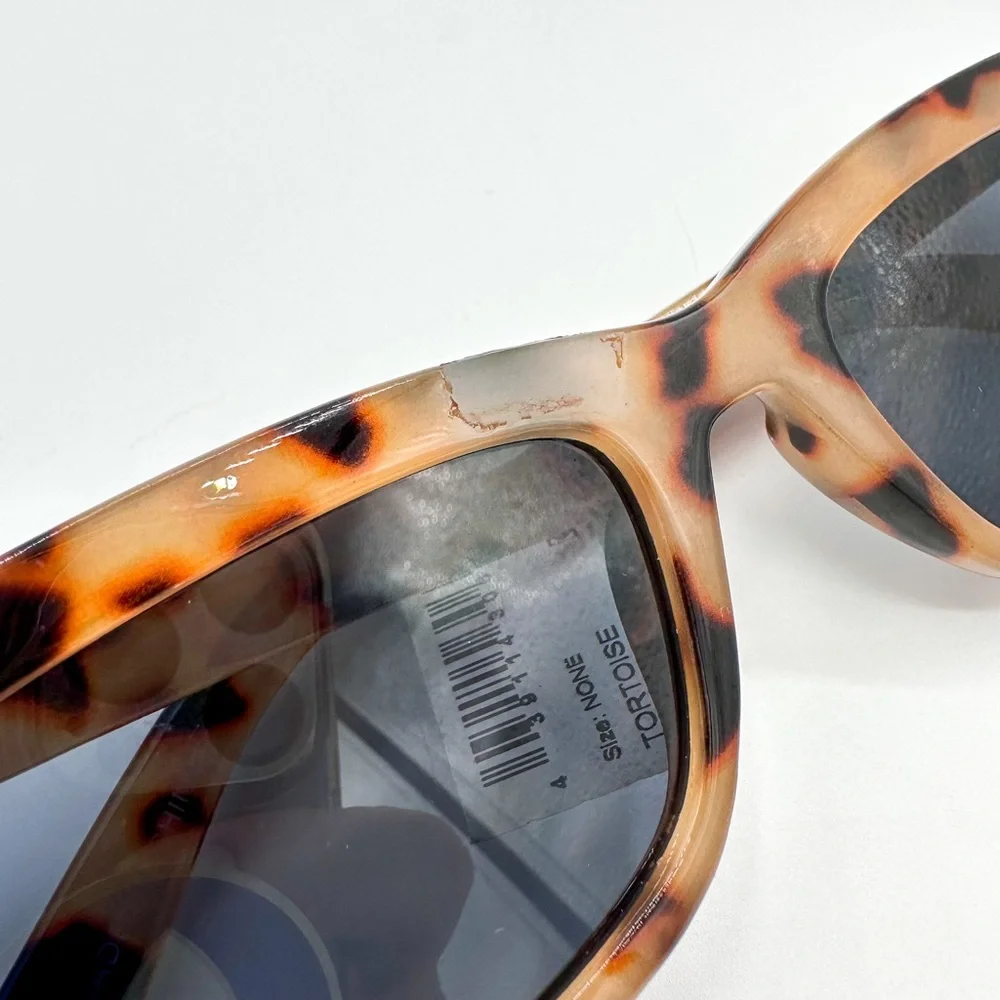 BP Tan Tortoiseshell Cat Eye Sunglasses with Black Lenses